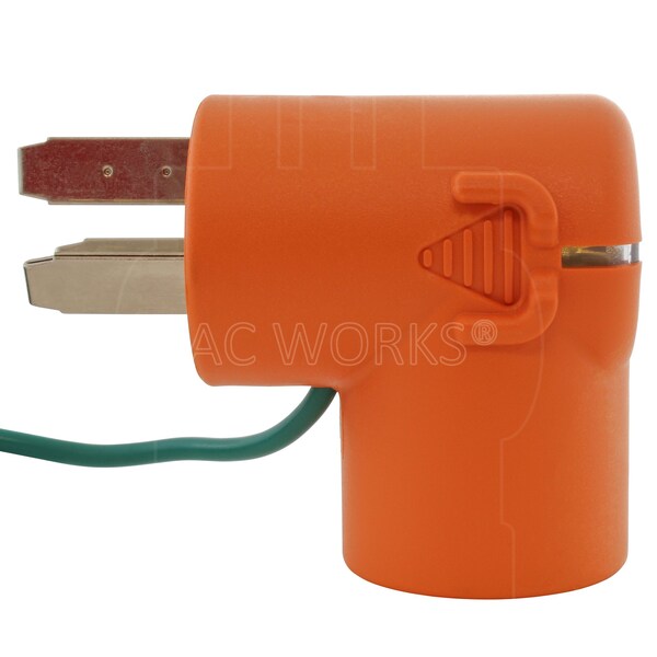 Ac Works NEMA 10-50P 50A 3-Prong Plug to NEMA 6-20R 15/20A 250V T-Blade Connector - AD1050620
