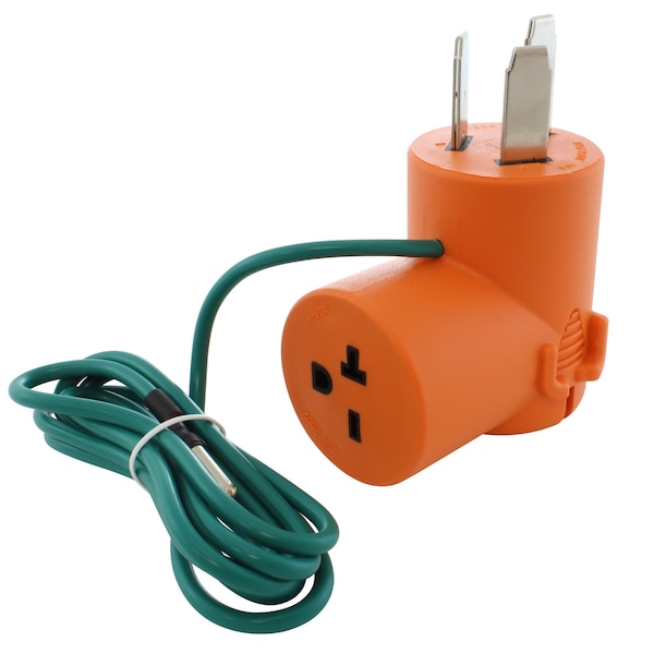 Ac Works NEMA 10-50P 50A 3-Prong Plug to NEMA 6-20R 15/20A 250V T-Blade Connector - AD1050620