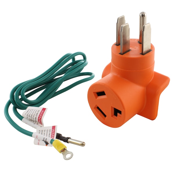 Ac Works 14-50P 50A 4-Prong Plug to 10-30R 3-Prong Dryer Outlet - AD14501030
