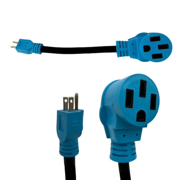 Connecticut Electric 50-Amp to 15-Amp Dogbone Adapter 14-50R to 15 Amp plug - HEDB5015AD