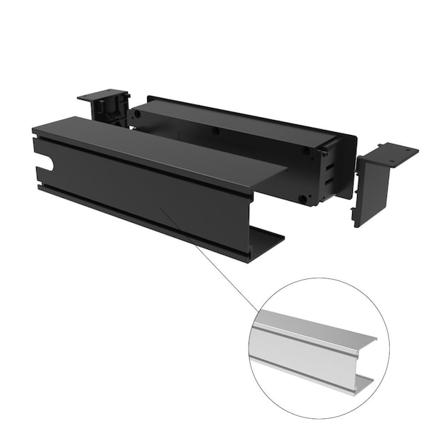 Richelieu Hardware 120 V Hanging Power Bar and USB Charging Station, Black - 3313900