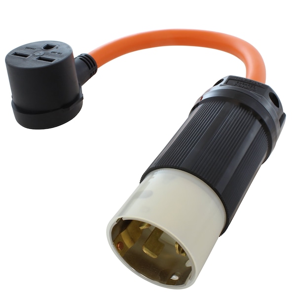 Ac Works 1.5FT 50A 125/250V SS2-50P/CS6365 Plug to 30A 250V 6-30R Commercial HVAC Adapter Cord - SS2630-018