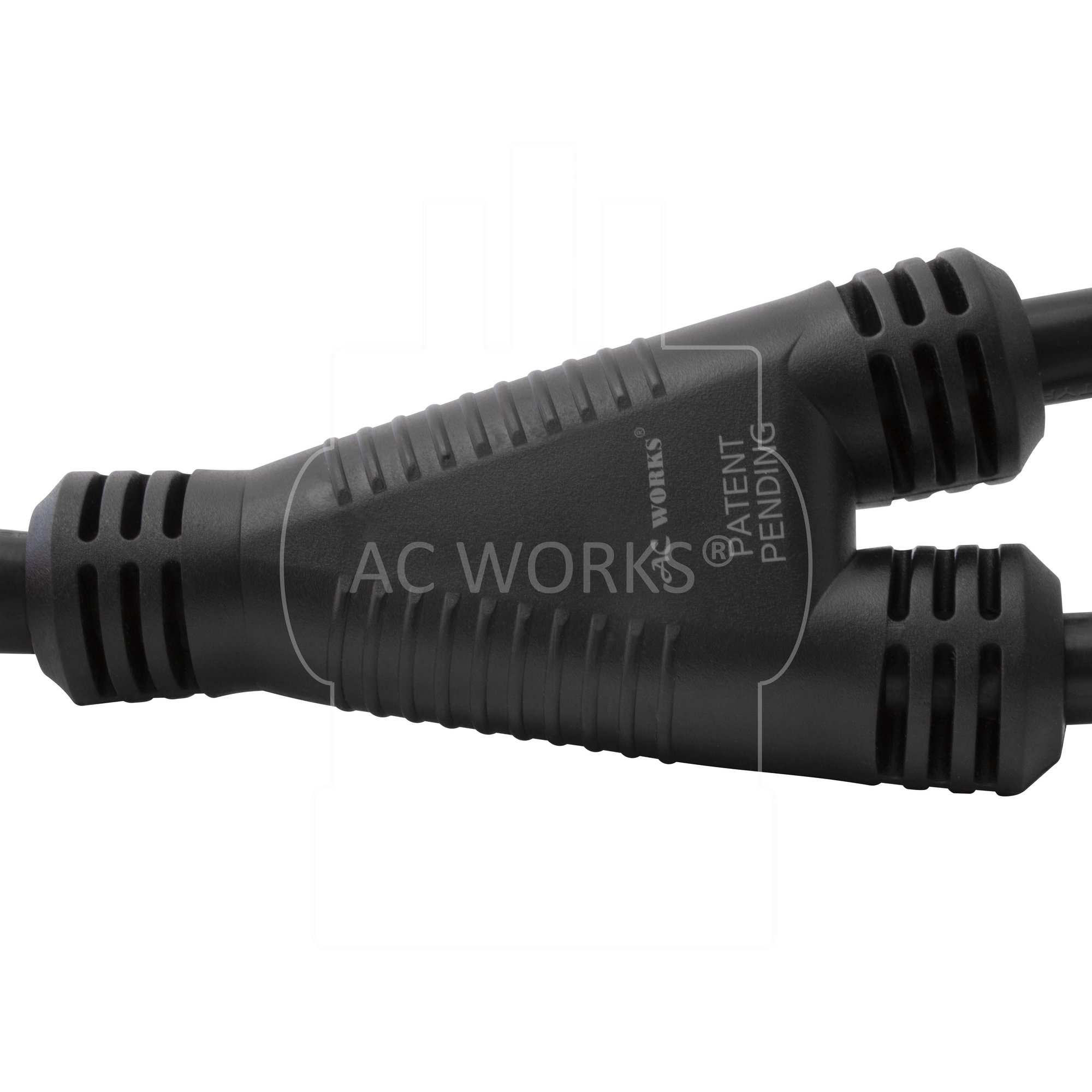 Ac Works 3ft 50A 125/250V NEMA 10-50 3-Prong Old Style Range/Welder Plug to 2 NEMA 5-20 Household Connections - 1050Y520-036