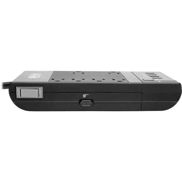 Tripp Lite Surge Protector, 6-Outlet, 6-7/10"Wx1-4/5"Dx9-3/5"H, Black - TRPTLP66USBR