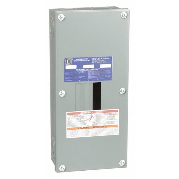 Square D Load Center, 3 Spaces, 60A, 120/240V AC - QO403L60NS