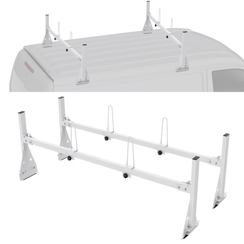 VEVOR Trailer Ladder Rack Van Roof Ladder Rack 600 lbs 56.7-63 inch Adjustable - XSHCHJYSCAZK3DP76V0