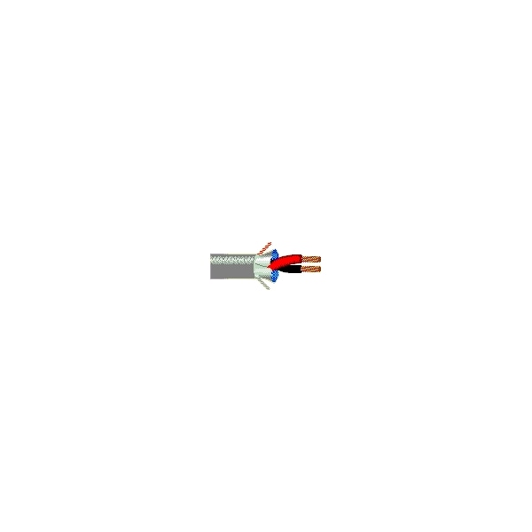Belden Multi-Conductor Cable, 22 AWG, 2 C, Gray, PVC, Stranded, 300V AC, Indoor - 5500FE 008U1000