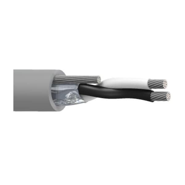 Belden Multi-Conductor Cable, 18 AWG, 2 C, Gray, PVC, Stranded, 300V AC - 8760MN 0081000