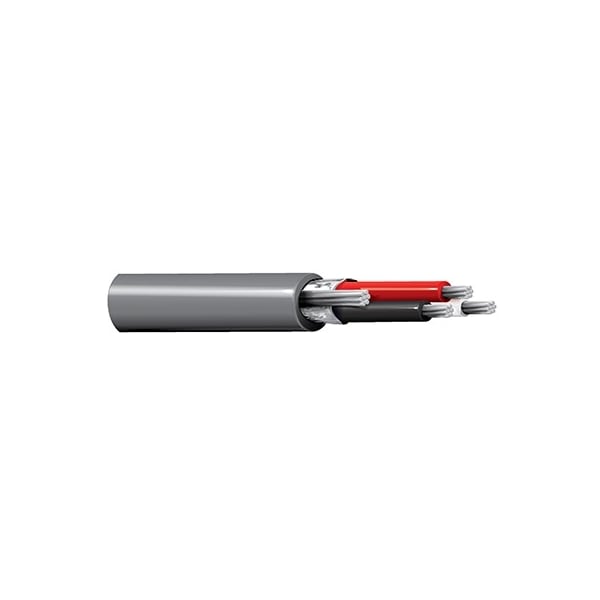 Belden Multi-Conductor Cable, 22 AWG, 3 C, Chrome, PVC, Stranded, 300V AC - 8771 06010000