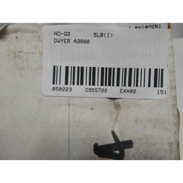 Interruptor de presión Dwyer Photohelic 1/8 pulgadas 0-1 pulgada de agua H2O 120V-AC - A3001C