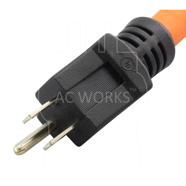 Ac Works 1FT STW 10/3 NEMA 5-15P 15A Household Plug to NEMA L5-30R 30A Adapter - S515L530-012