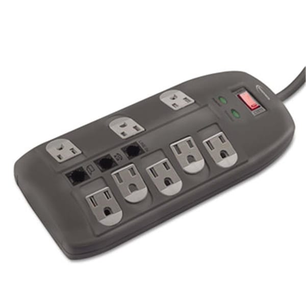 Maxpower Surge Protector, 8 Outlets, 6ft Cord, Tel-DSL, 2160 Joules - MA188411