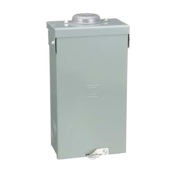Square D Circuit Breaker Enclosure, 2 Spaces, 100 A, Surface Mount, Outdoor Use, NEMA 3R, Steel, Enamel, Gray - QO2100BNRB