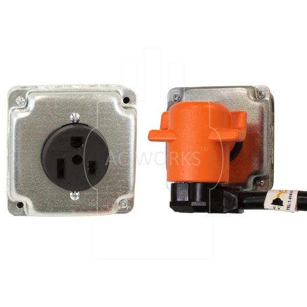 Ac Works Welder 6-50P Plug to 10-30R 3-Prong 30A 3-Prong Dryer Adapter - AD6501030