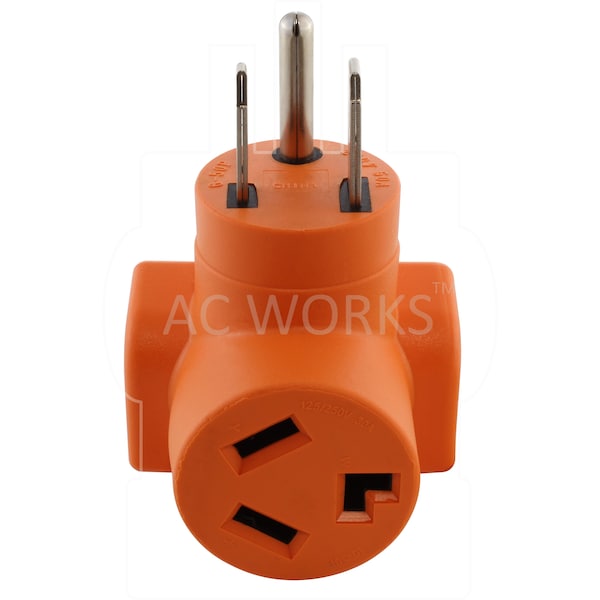 Ac Works Welder 6-50P Plug to 10-30R 3-Prong 30A 3-Prong Dryer Adapter - AD6501030