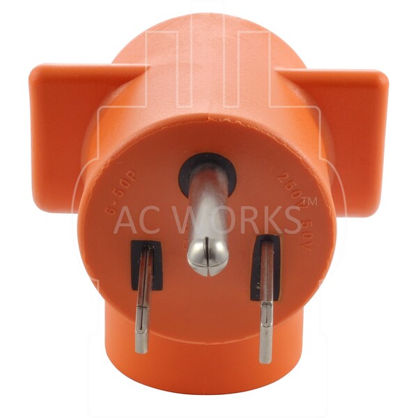 Ac Works Welder 6-50P Plug to L6-30R 3-Prong 30 Amp 250 Volt Locking Female Adapter - AD650L630