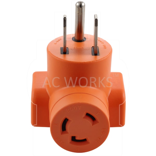 Ac Works Welder 6-50P Plug to L6-30R 3-Prong 30 Amp 250 Volt Locking Female Adapter - AD650L630