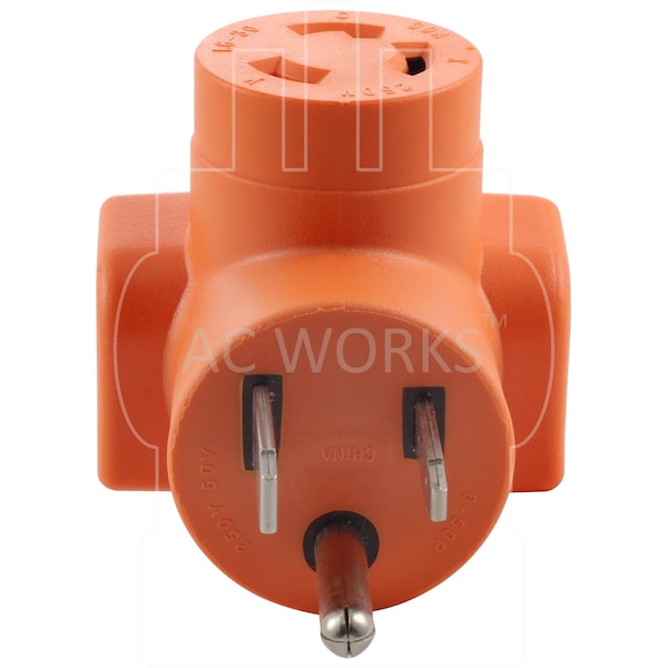Ac Works Welder 6-50P Plug to L6-30R 3-Prong 30 Amp 250 Volt Locking Female Adapter - AD650L630