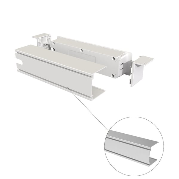 Richelieu Hardware 120 V Hanging Power Bar and USB Charging Station, White - 3213030