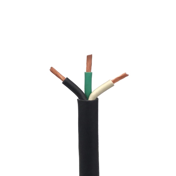 Remington Industries 14 AWG SOOW Portable Cord, 3 Conductor 600V Power Cable, EPDM Wires w/CPE Outer Jacket - 10' Length - SOOW1403-10
