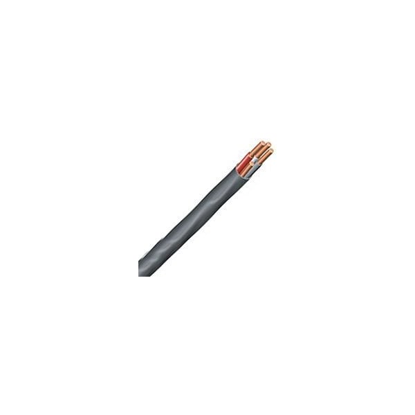 Southwire NM-B, Non-Metallic Building Cable, 8 AWG, Black, Solid, 125 ft - 8/3NM-WGX125