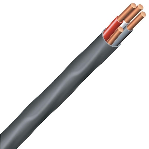 Southwire NM-B, Non-Metallic Building Cable, Copper, 6 AWG, 3C, Solid, 500 ft - 6/3NM-W/GX500