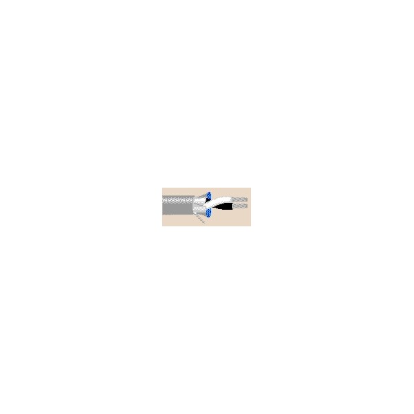 Belden Multi-Conductor Cable, 24 AWG, 2 C, Chrome, PVC, Stranded, 300V AC - 8641 0605000