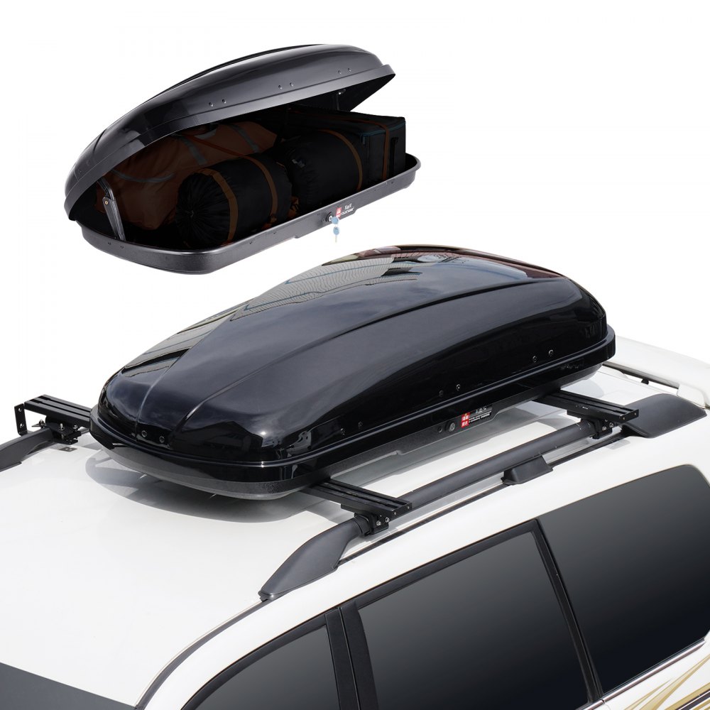 VEVOR Rooftop Cargo Carrier 14 Cubic Feet Luggage Storage Box ABS for SUVs Cars - CDXLXHS14LFYUR2AAV0