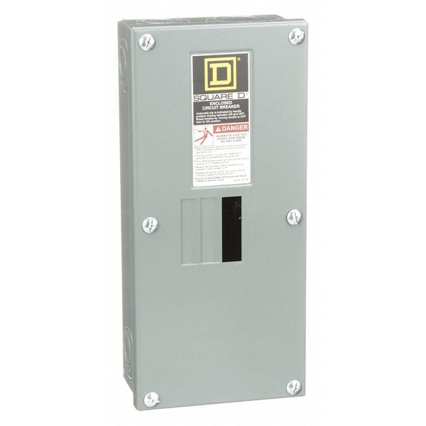 Square D Circuit Breaker Enclosure, QO, 2 Spaces, 100A, Main Lug, 1 Phase - QO2100BNS