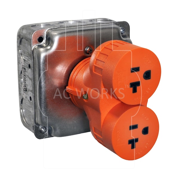 Ac Works Adapter TT-30P RV 30A Plug to 2 15/20A Household Connectors - ADVTT520
