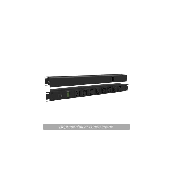 Hammond 19 in. RACK MOUNT, 8 REC ON FRONT - 1582T8E1BK