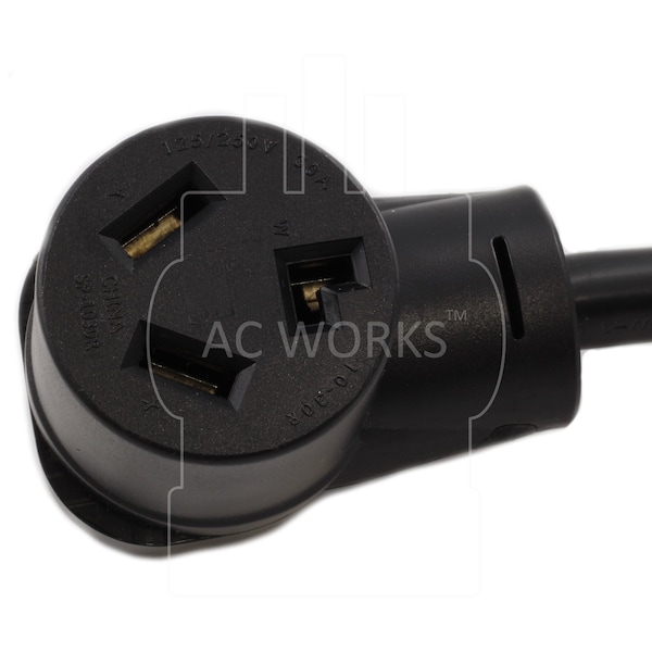 Ac Works 4-Prong NEW Dryer Plug to 3-Prong Old Dryer Socket Adapter with Cord - S14301030-018