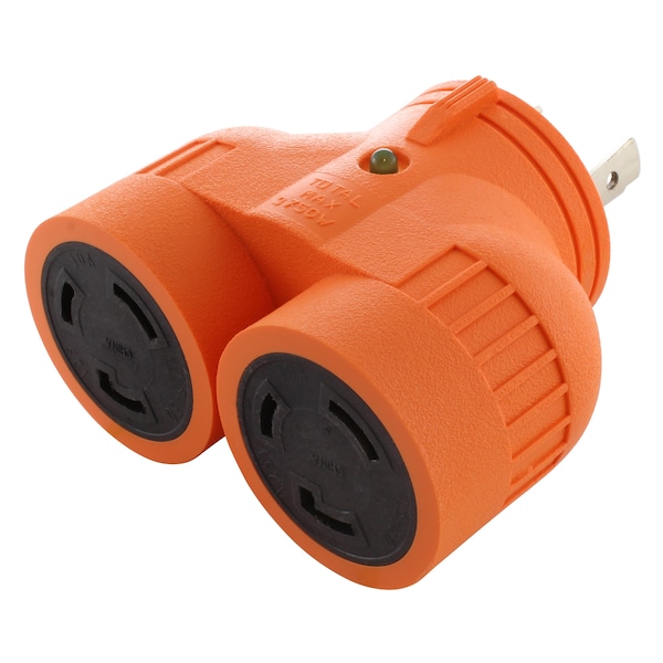 Ac Works L5-30P 30A 125V 3-Prong Plug to 2 L5-30R 30A 125V Female Connectors - ADVL530L530