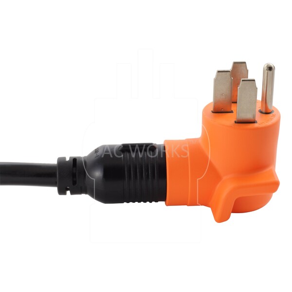 Ac Works 4-Prong NEMA 14-50P Plug to 4-Prong 20A Locking NEMA L14-20R Adapter - AD1450L1420