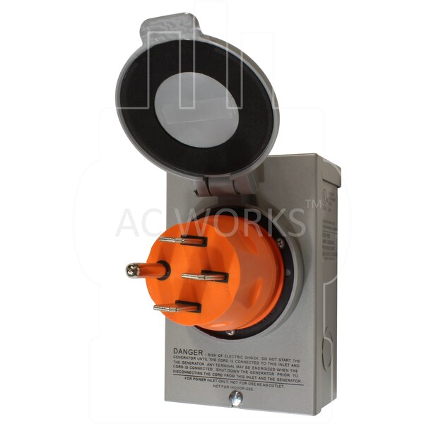 Ac Works Transfer Switch/Temp Power 14-50P 50A 4-Prong Plug to CS6364 50A Connector - ADTE1450
