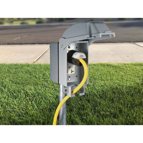 Taymac While In Use Weatherproof Cover, Vertical, 1 Gang, 6-1/8 in H, 3-3/8 in W, GFCI, DieCast Metal, Gray - MX3200