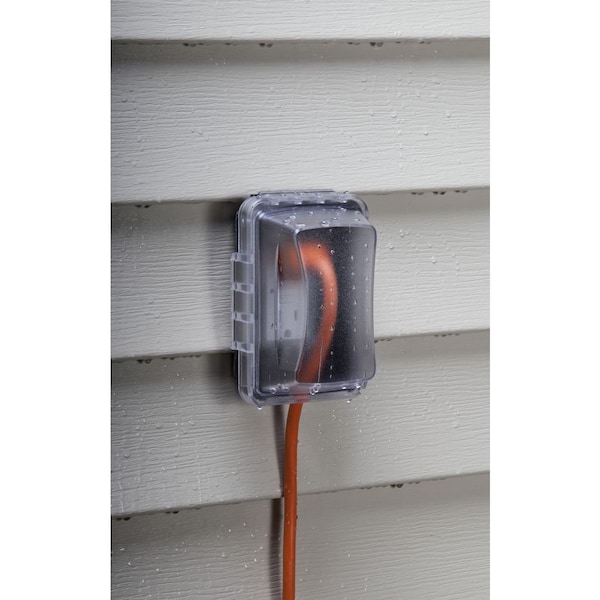 Taymac While In Use Weatherproof Cover, 1 Gang, 5-1/2 in H, 3-3/4 in W, Polycarbonate, Clear - MM410C