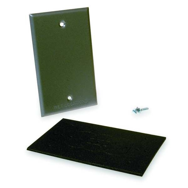 Bell Outdoor Weatherproof Cover, 1 Gang, 4-1/2 in H, 2-3/4 in W, NEMA 3R, Steel, Gray - 5173-0