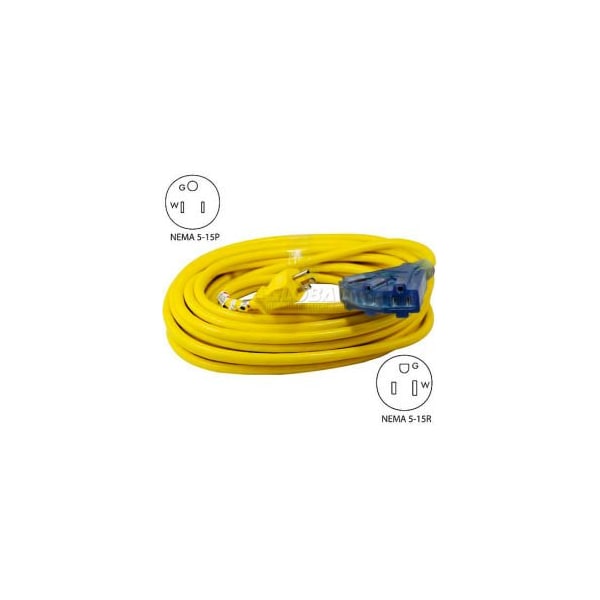 Conntek SJTW Extension Cord, 12 AWG, Outdoor, 12/3, 50 ft - 20411-050