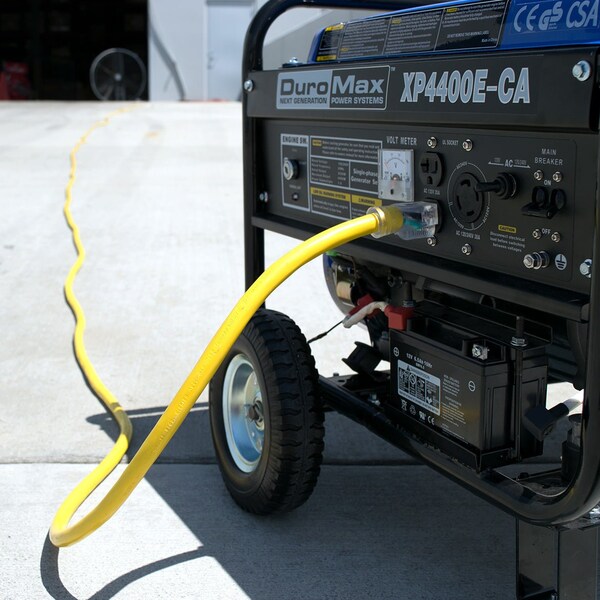 Duromax SJTW Extension Cord, 12 AWG, Outdoor, 1 Outlets, Yellow, 25 ft - XPC12025A