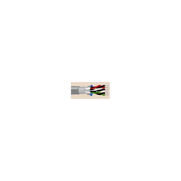 Belden Multi-conductor Cable, 22 AWG, 6 C, Chrome, PVC, Stranded, 300V AC - 8303 0601000