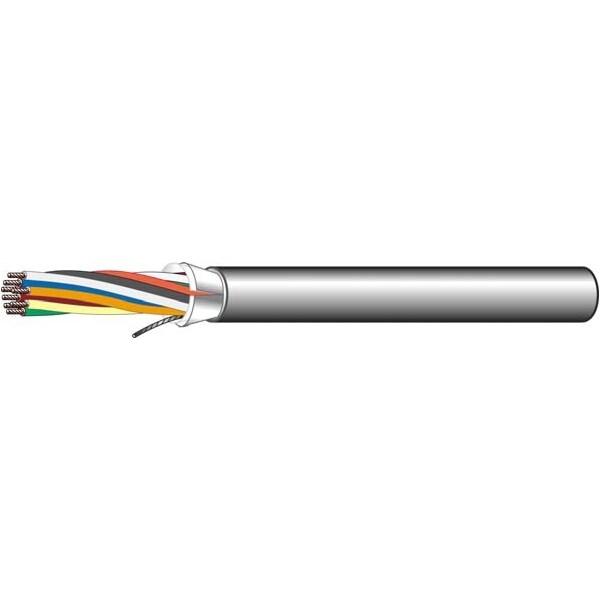 West Penn Wire Multi-Conductor Cable, 18 AWG, 4 C, Black, PVC, Stranded, 300V AC - AQ3244BK1000