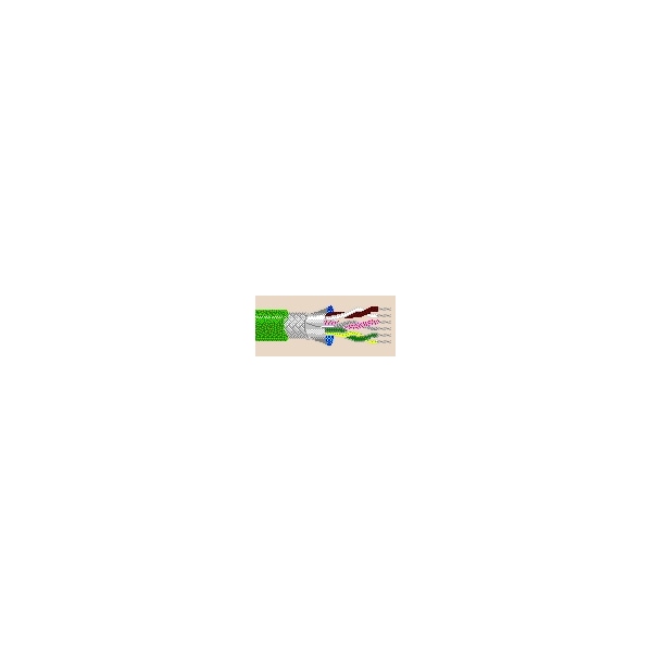 Belden Multi-Conductor Cable, 24 AWG, 6 C, Matte Green, PUR, Stranded, 300V AC - 3120A G7W1000