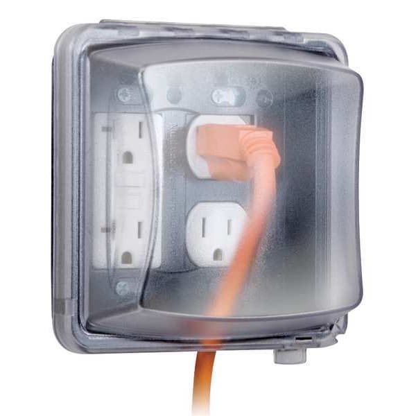 Taymac Weatherproof Cover, 2 Gangs, Polycarbonate, In-Use Cover - MM2410C