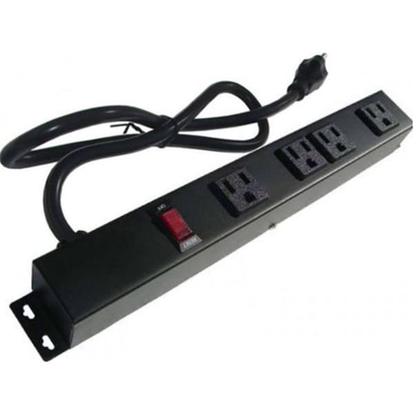 Digital Delights 12 in. 4-Outlet Metal Power Strip, Beige - DI1525490