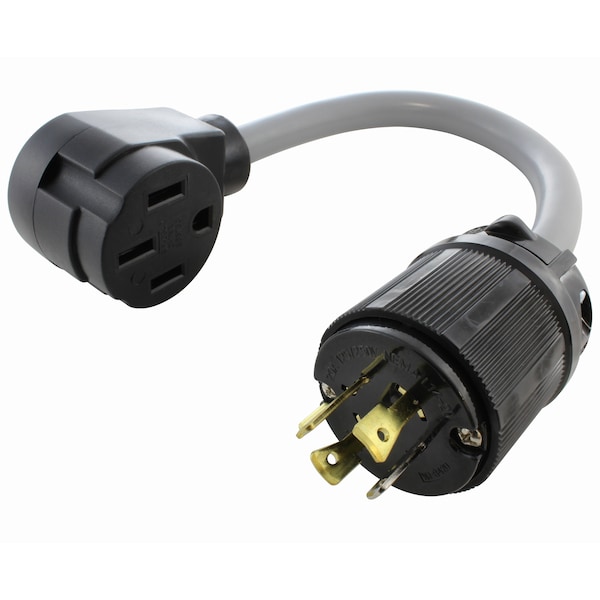 Ac Works Adapter 20A 125/250Volt L14-20P 4-Prong Locking Plug to To 50A 14-50R - EVL1420MS-018