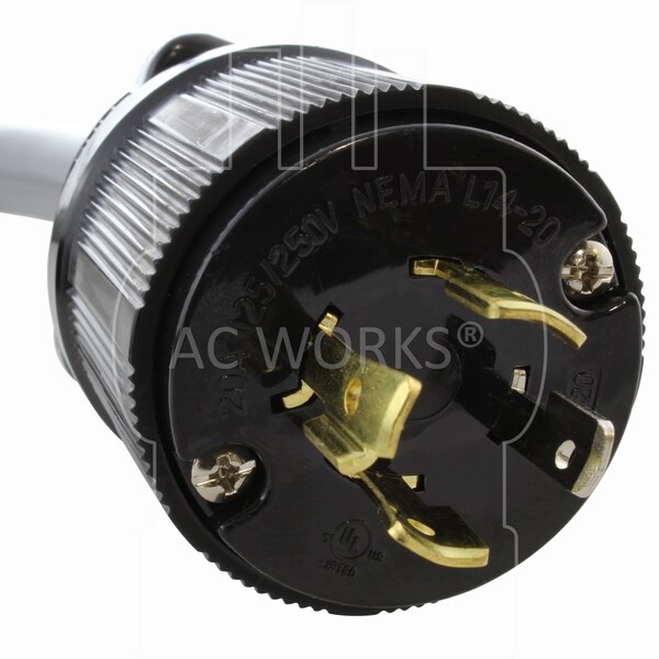 Ac Works Adapter 20A 125/250Volt L14-20P 4-Prong Locking Plug to To 50A 14-50R - EVL1420MS-018