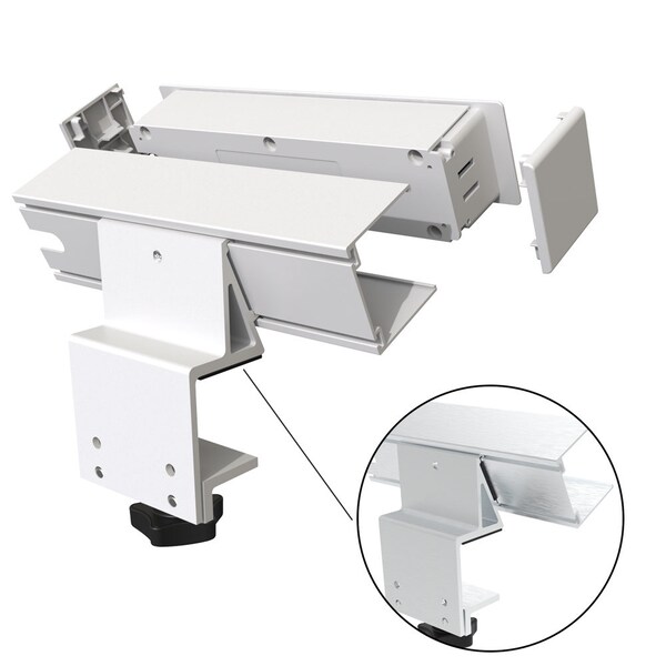 Richelieu Hardware 120 V Clamp-On Power Bar and USB Charging Station, White - 23213030
