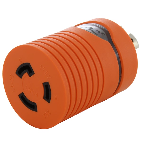 Ac Works L14-20P 20A 125/250V 4-Prong Plug to L5-20R 3-Prong 20A 125V Connector - ADL1420L520