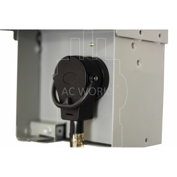 Ac Works 1.5FT RV 30A TT-30P Plug to SS2-50R RV/Marine 50A Detachable Inlet Connection - TTM50-018